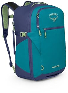 Osprey Daylite Unisex Zaino da viaggio, 35L, Blue Spikemoss/Alkaline, O/S