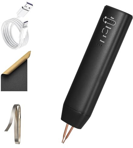 Mulcort Saldatrice a punti, a batteria manuale, con modalità automatiche e manuali, 11 marce regolabili, mini saldatrice a punti per la saldatura di batterie