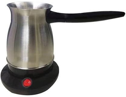 NobeOnbe Caffettiera da 600 ml in Acciaio Inox Moka Espresso Latte con fornello Elettrico Filtro Moka Caffettiera Pentola