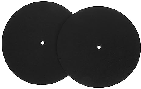 FELTECHELECTR 2stücke Plattenspieler-schutzmatte Aus Filz Vibrationen Reduzieren Kratzer Verhindern Für Plattenspieler Und Schallplatten Geeignet Langlebig Und Einfach Anzuwenden