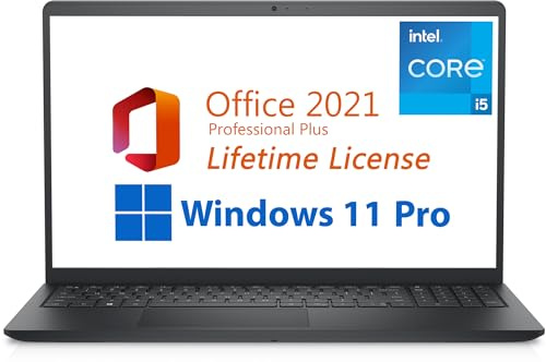 Dell 2023 Inspiron 15 Business Laptop, Free Microsoft Office 2021 with Lifetime License, 15.6 FHD 1920 x 1080, Intel Quad-Core i5-1135G7 2.4 GHz, 16GB DDR4 RAM, 512GB PCIe SSD, Windows 11 Pro, Black