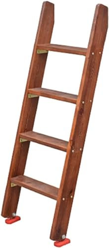 LXXW Scaletta per Letto Scaletta for letto a castello in legno con fermo for gancio, camper for casa a soppalco, scaletta for letto a castello doppia, di ricambio a 4/5 gradini(Size:125cm/49)