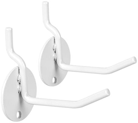Ganchos para panel perforado de metal, ganchos resistentes para panel perforado - Tacos de panel perforados en forma de L de hierro - Ganchos de utilidad de 2 piezas con carga de 5Kg, accesorios de pa