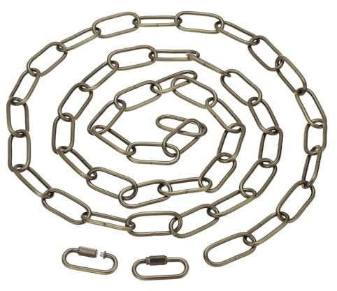 PATIKIL 6ft Lighting Hanging Chain, Metal Looping Chain with Quick Link Screw Lock Connectors for Hanging Plant Pendant Chandelier Light Fixture, Bronze