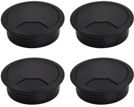 4 Pezzi Passacavi Scrivania, Coperture Fori per Cavi da 50mm, Passacavo per Scrivania Passacavo per Scrivania Copri Foro per Cavi da Scrivania per Ufficio e Casa