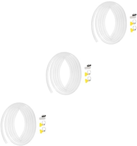 Air Conditioning Drain Pipe Tools Set Replacement AC Drain Hose Kit with Connector Portable Drip Stainless Steel for Air Conditioner 3 Sets