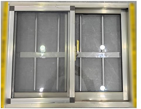 Generisch Badezimmerfenster for Privatsphäre und Belüftung, horizontales Aluminium-Schiebefenster mit Glas und Sichtschutz, großes kleines Haushaltsfenster(Gold,38.2X38.2in)