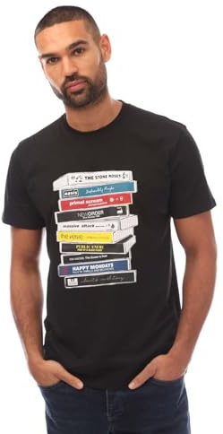Weekend Offender Herren T-Shirt Cassettes Printed in Schwarz, Schwarz , M