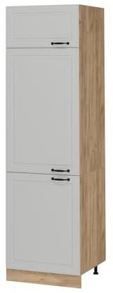 Vicco Armadio frigorifero R-Line, Bianco casa di campagna, 60 cm, per la libera combinazione all'interno di sistemi cucina modulari