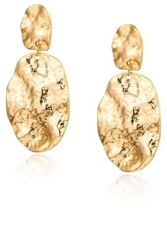 Ohrringe Gold Hängend Damen, Statement Ohringe Goldene Groß Earrings for Women Elegant Ohrringe Große Hängend für Alltag, Dinnerpartys, Hochzeiten, Partygeschenke