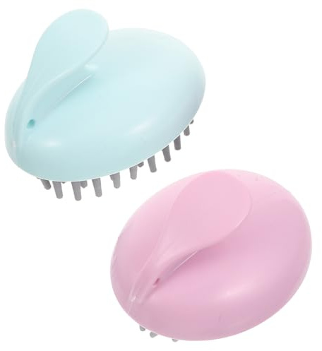 FOMIYES 2pièces Lot de Brosses de Massage pour Chevelu avec Manche Brosse à Shampoing pour Nettoyer Cheveux et Contrôler Pellicules