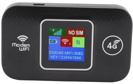 Tangxi Router Wireless con Schermo a Colori 4G LTE Hotspot WiFi Segnale Stabile Ad Alta velocità 150 Mbps Crittografia Slot per Scheda SIM 4G/3G UMTS Alimentatore USB
