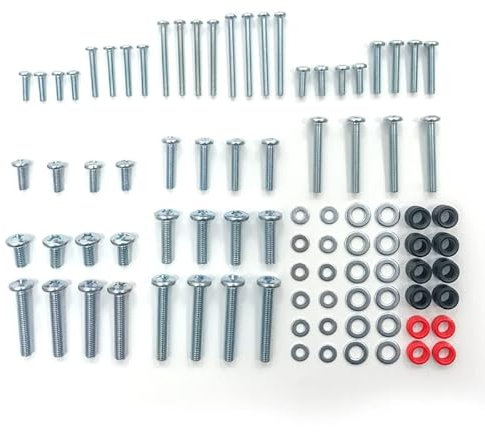 MAHARA Universal TV Fixing Kit for All TVs - 88 Piece Fixing Kit for TV Bracket Includes M4 Screws, M5 Screws, M6 Screws, M8 Screws - Suitable for All TVs including Samsung, LG, Sony