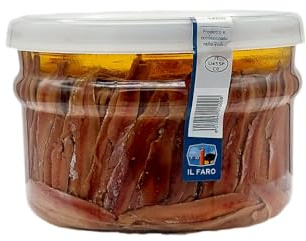 Filetti di acciughe in olio Sciacca prodotto siciliano alta qualità Vilia Italia (1500 Gr)