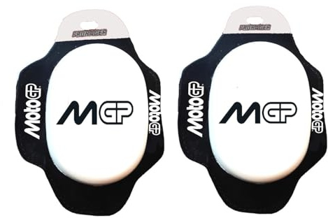 PRORACER Deslizaderas de rodillas para motoristas con logo MotoGP (blanco)