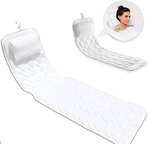 HAIBI Badewannenkissen, 3D Atmungsaktive Mesh-Schichten Extra-Large Ganzkörper-Badewanne Kissen Rutsch-Spa Badewanne Matte Matratze