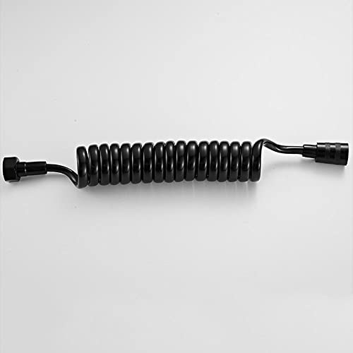 Federbrauseschlauch wiedereinbau-duschschlauch 2m bidet brauseschlauch Flexible Brauseschlauch Teleskopbrauseschlauch Anti-Twist (schwarz)-4m