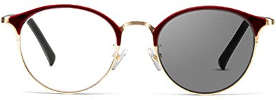 EYEphd Ladies progressive multifocal photochromic reading glasses retro frame aspherical resin lens eyeglasses,01,+1.0