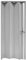 Decorspace Porta a soffietto Luciana da Interno 88,5 x h 214 cm in PVC Made in Italy Grigio Tinta Unita