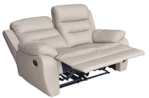 Mapo Möbel Voll-Leder Fernsehsofa Relaxsofa 2-Sitzer 5131-2-A-2847