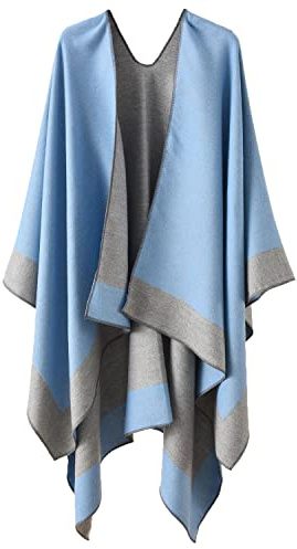 Kuukaas Damen Poncho Winter Kaschmir Schal Warm Strick Ponchos & Capes Decke Wrap Open Front Herbst Mantel
