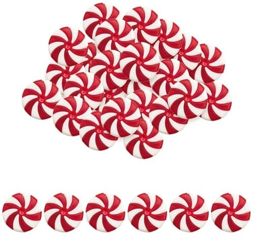 24 Stück Weihnachtsbaumschmuck Zuckerstange Weihnachtsdekoration, Grinch Süßigkeiten Dekorationen Mini Lutscher Baumschmuck, rote und weiße Süßigkeiten hängende Wirbel Kunststoff Anhänger für Party
