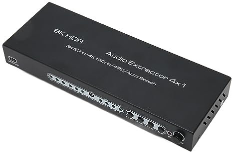 8K Sound Extractor, Sound Extractor 100-240V Einfache Bedienung mit Fernbedienung für PC (EU-Stecker)
