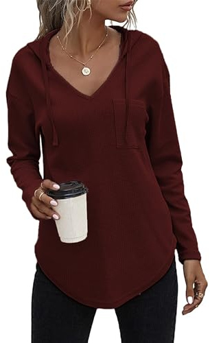 Tanmolo Kapuzenpullover Damen Hoodie Pullover Sweatshirt | Kapuze mit Kordelzug, Weiches Material, Leicht, Für Frühling und Herbst, Casual Oberteile