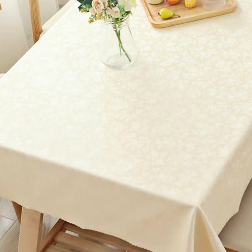 XQSSB Tischdecke Tischwäsche Tischtücher Wasserabweisend Anti Hot Durable Tischdecke Wachstuchdecke C White 90 × 150cm