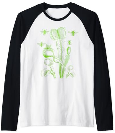 Carnivorous Plant Venus Fly Trap Raglan Baseball Tee