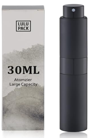 Livfa 30ML Parfümzerstäuber, Leere Kölnisch Sprühflasche, Parfümzerstäuberspender für Unterwegs (Schwarz)