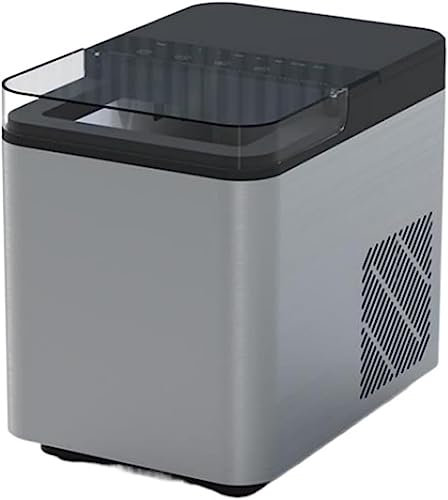 Ice maker countertop Ice Maker Countertop, 26 lbs/Day, 6-8 Mins/9 Pcs Bullet Ice, with Ice Scoop and Basket, Ice Maker Machine for Home Party Outdoor RV, Stainless steel Household/Kitchen/Office/Party