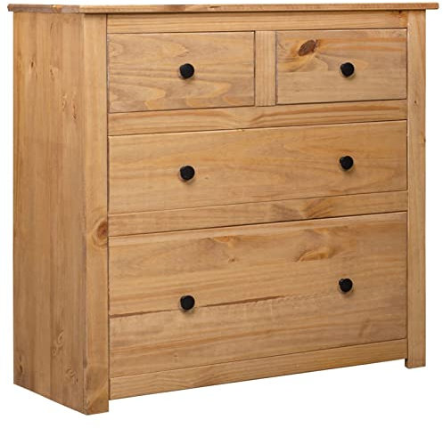 Iiaky Sideboard Wohnzimmer Schrank Aufbewahrungsschrank Sideboard Wohnzimmer MöBel 80x40x83 cm Kiefernholz Panama