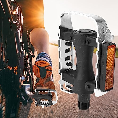 Pédales de Vélo, Pédales de VTT 1 Paire de Pédales de Vélo Antidérapantes Noires, Type de Scie, Conception de Bord pour Vélo Pliant, VTT ou Vélo de Course