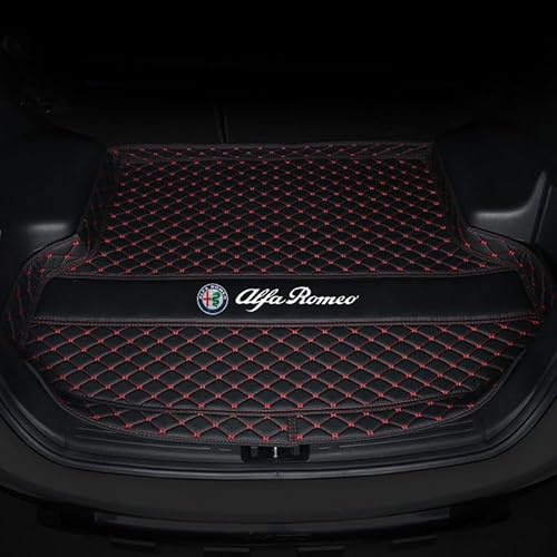 BEROZA Auto Tappetino per Bagagliaio, per Alfa Romeo Stelvio (with Audio on The Left) 2022-2023 Antiscivolo Impermeabile Tappeto Baule Fodera Bagagli Interni Accessori,B