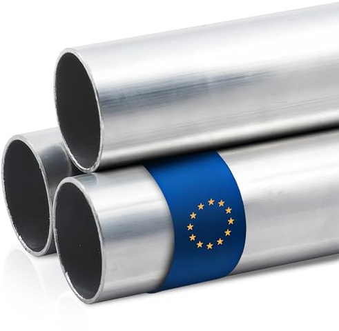 Stahl-Shop24 - Aluminium Rundrohr Hohlprofil gepresstes Alurohr für Installationen, Rohr zum Heimwerken an Treppengeländern und Geländer Treppen, Länge:1000 mm, Abmessung: Ø35x2 mm