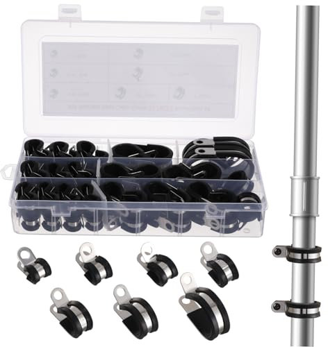 Angoily Versatile Cable Clamp u Bracket Tube Clamp Set Quick Installation for Home and Industrial Use