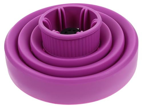BELLIFFY Silicone Hair Dryer Diffuser Attachment Retractable Folding Design Purple Curling Blow Dryer Tool for Home and Salon Use