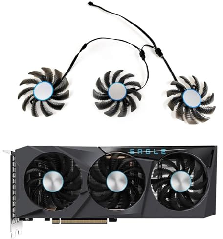 LTANDBR 75MM PLD08010S12H Cooler Fan Replacement for Gigabyte Radeon RX 6600 6700 XT RTX 3070 Ti Eagle Graphics Video Card Cooling Fan