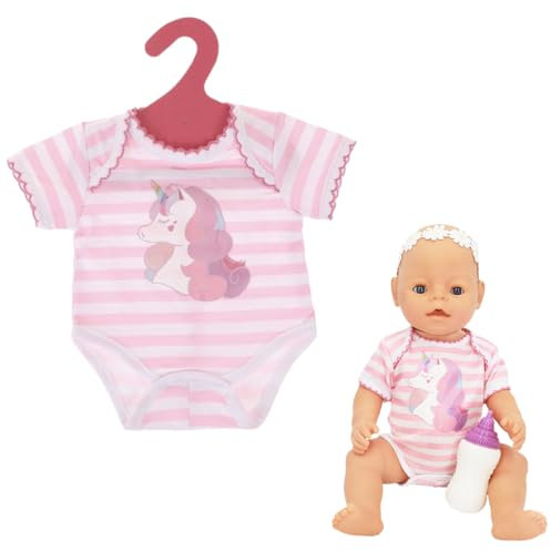 IKOPFLN 1 Stück Puppen-Schlafanzug, puppenkleidung 43 cm, Baby BOR n Kleidung, Puppenkleidung 35-43 cm, Mit 1 Kleiderbügel