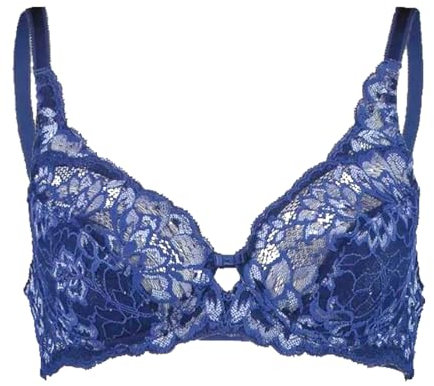 Reggiseno Balconcino Triumph con Ferretto Pizzo Coppe Grandi Amourette Charme W Taglia 3 Coppa F Blu M008