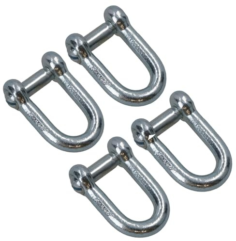 AB Tools Verzinkter D-Schäkel, 6 mm, mit Senkstift, 4 Stück