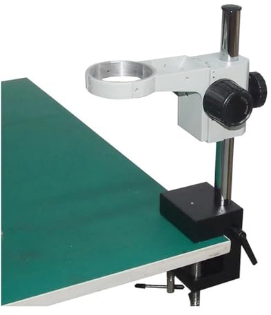 Microscope Accessories Kit 50mm / 76mm Long Column Level Arm Heavy Duty Boom Large Stereo ARTICULATING Clamp Table Stand For Microscope Camera Set Microscope Slides(76mm Level Arm)