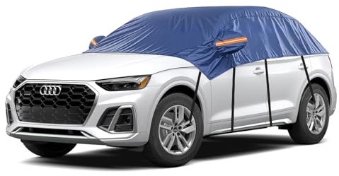 Svnqney Halbgarage 10 Schichten Wasserdicht Atmungsaktiv Autoabdeckung für Audi Q3 2011-2025