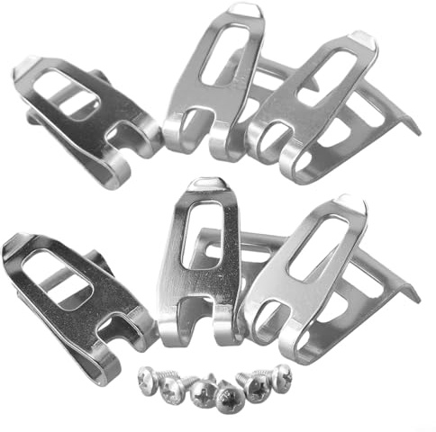 Gdfnmogo 6 ganchos de acero para cinturón con tornillos compatibles con taladros inalámbricos Makita LXT de 18 V, destornilladores de impacto y llaves, compatible con los modelos DTD152 DTD129 DTL061
