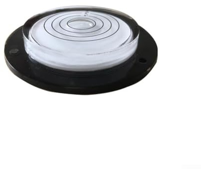 Niveau à bulle à 360 degrés pour camping-car et trépied – Base noire pour un nivellement précis, compatible avec les supports LCD et les décodeurs (8 x 1,2 cm)