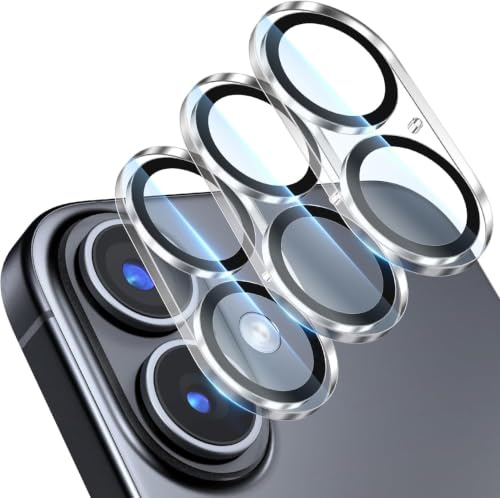 Giftorld [Lot de 3 protecteurs d'objectif d'appareil photo pour iPhone 17, verre trempé 9H, résistant aux rayures, compatible avec les coques, cercle nocturne, sans bulles, clarté HD, couverture
