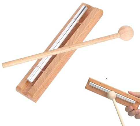1 varita sonora con golpes, madera energética, campanilla, percusión, trío de percusión, para oración, yoga, curación, aula (natural)