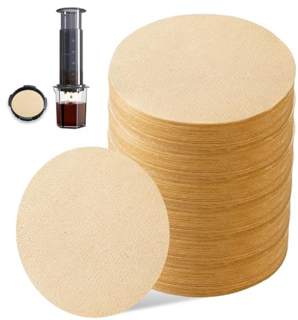 HMCEY 1000 Piezas Filtros Cafe Redondos 64 MM,Filtro Cafetera Papel,Filtro de Cafe Sin Blanquear,Filtros Papel Espresso,Replacement Coffee Filters Cafes Natural para Cocina, Oficina y Amantes