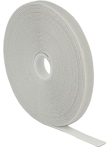 DeLock Klett-Kabelbinder 13mm x 10m Rolle grau